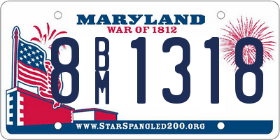 MD license plate 8BM1318