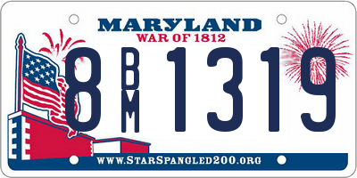 MD license plate 8BM1319