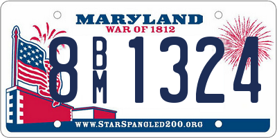 MD license plate 8BM1324