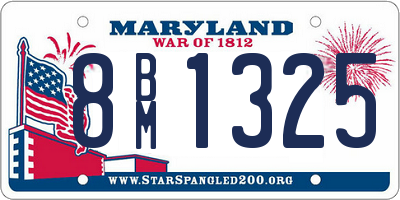 MD license plate 8BM1325