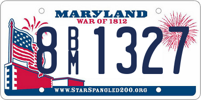 MD license plate 8BM1327