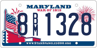 MD license plate 8BM1328