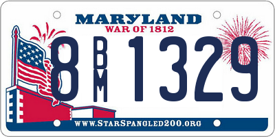 MD license plate 8BM1329