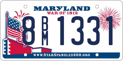 MD license plate 8BM1331