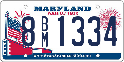 MD license plate 8BM1334