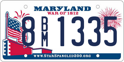 MD license plate 8BM1335