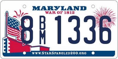 MD license plate 8BM1336