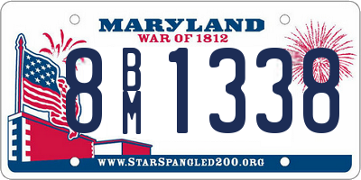 MD license plate 8BM1338