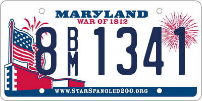 MD license plate 8BM1341