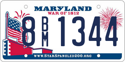 MD license plate 8BM1344