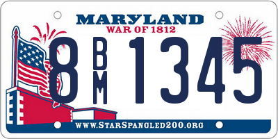 MD license plate 8BM1345