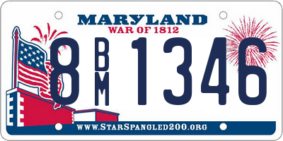 MD license plate 8BM1346