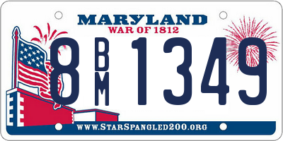 MD license plate 8BM1349