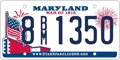 MD license plate 8BM1350