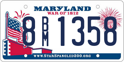 MD license plate 8BM1358