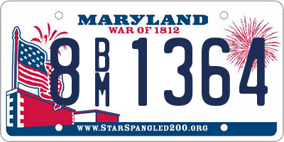 MD license plate 8BM1364