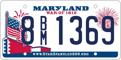 MD license plate 8BM1369