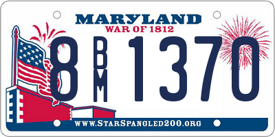 MD license plate 8BM1370