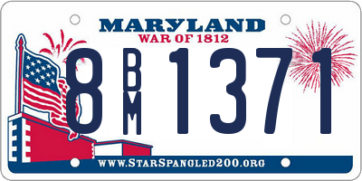 MD license plate 8BM1371