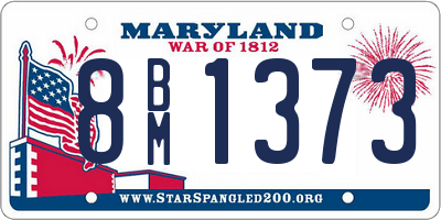 MD license plate 8BM1373