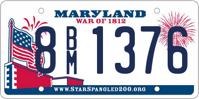 MD license plate 8BM1376