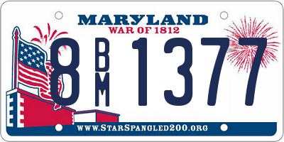 MD license plate 8BM1377