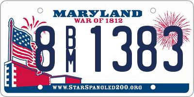 MD license plate 8BM1383