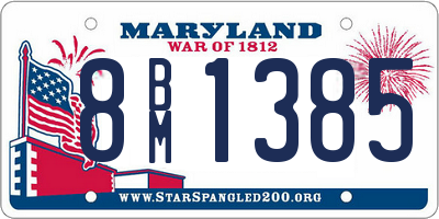 MD license plate 8BM1385