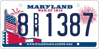 MD license plate 8BM1387