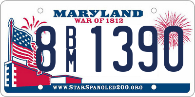 MD license plate 8BM1390