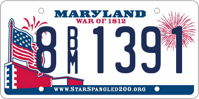 MD license plate 8BM1391