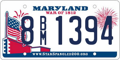 MD license plate 8BM1394