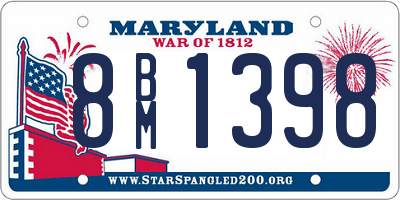 MD license plate 8BM1398