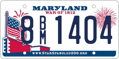 MD license plate 8BM1404