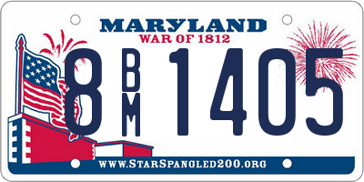 MD license plate 8BM1405