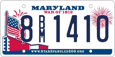 MD license plate 8BM1410