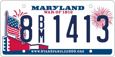 MD license plate 8BM1413