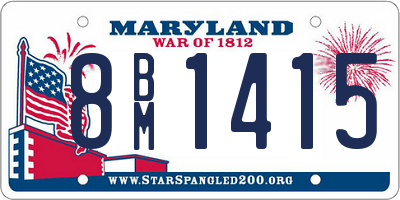 MD license plate 8BM1415