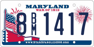 MD license plate 8BM1417