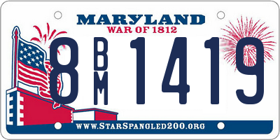 MD license plate 8BM1419