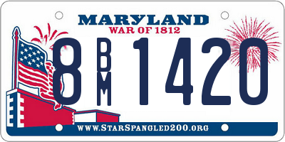 MD license plate 8BM1420