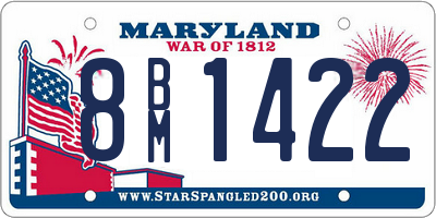 MD license plate 8BM1422