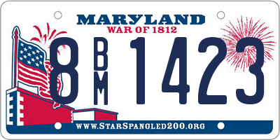 MD license plate 8BM1423