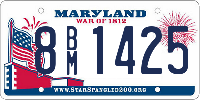 MD license plate 8BM1425