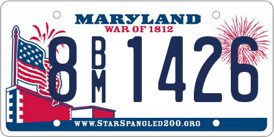 MD license plate 8BM1426