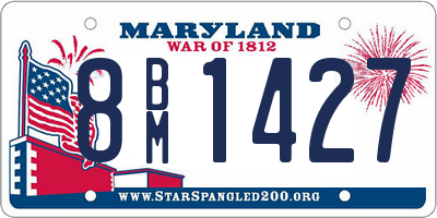 MD license plate 8BM1427