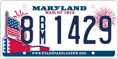 MD license plate 8BM1429