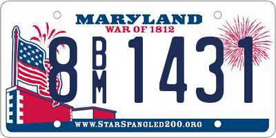 MD license plate 8BM1431