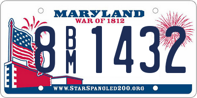 MD license plate 8BM1432