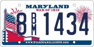 MD license plate 8BM1434